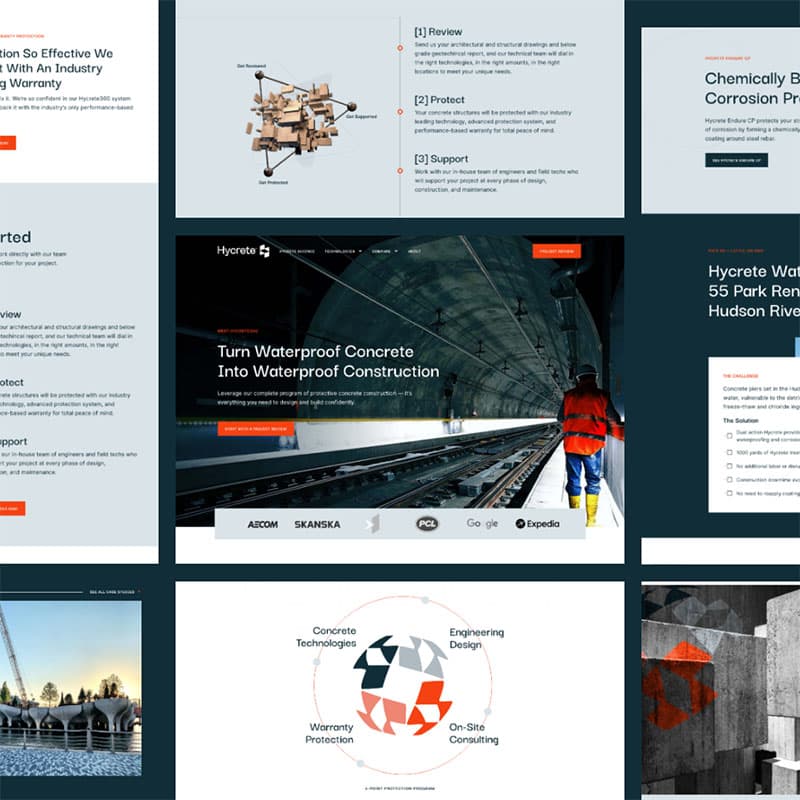 Hycrete 360 page