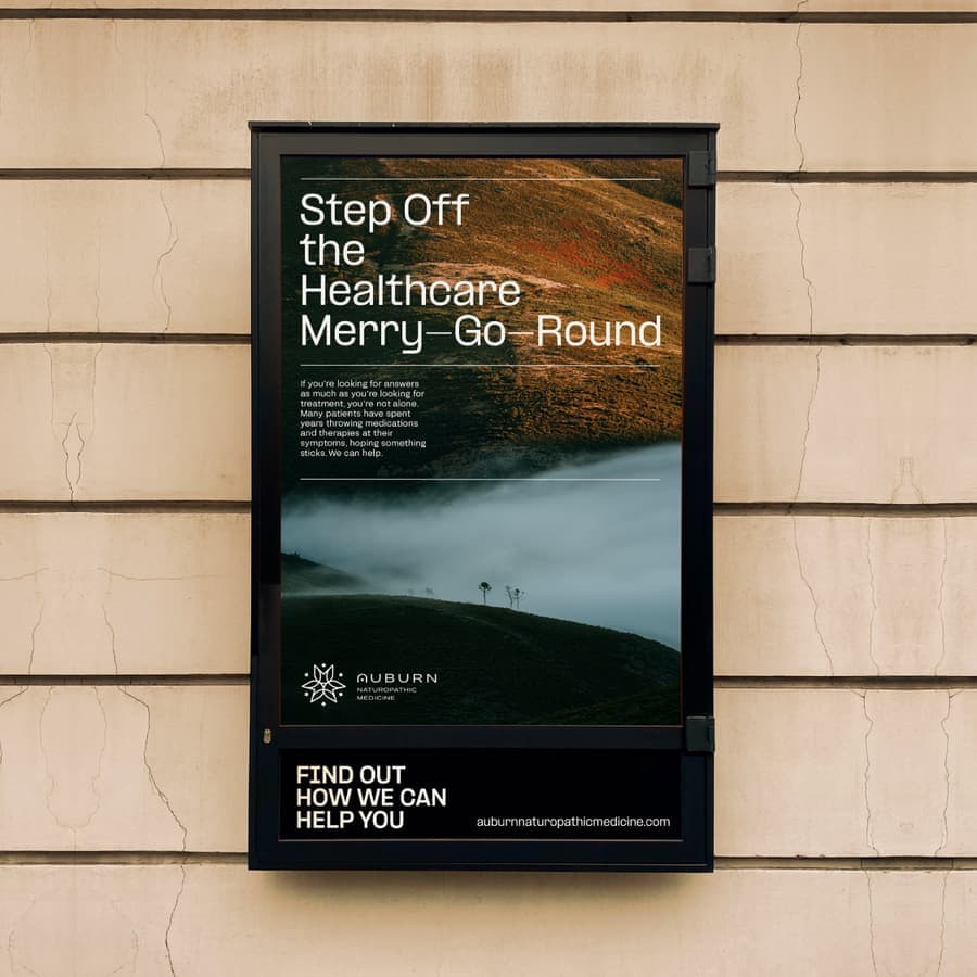 Auburn Naturopathic street poster