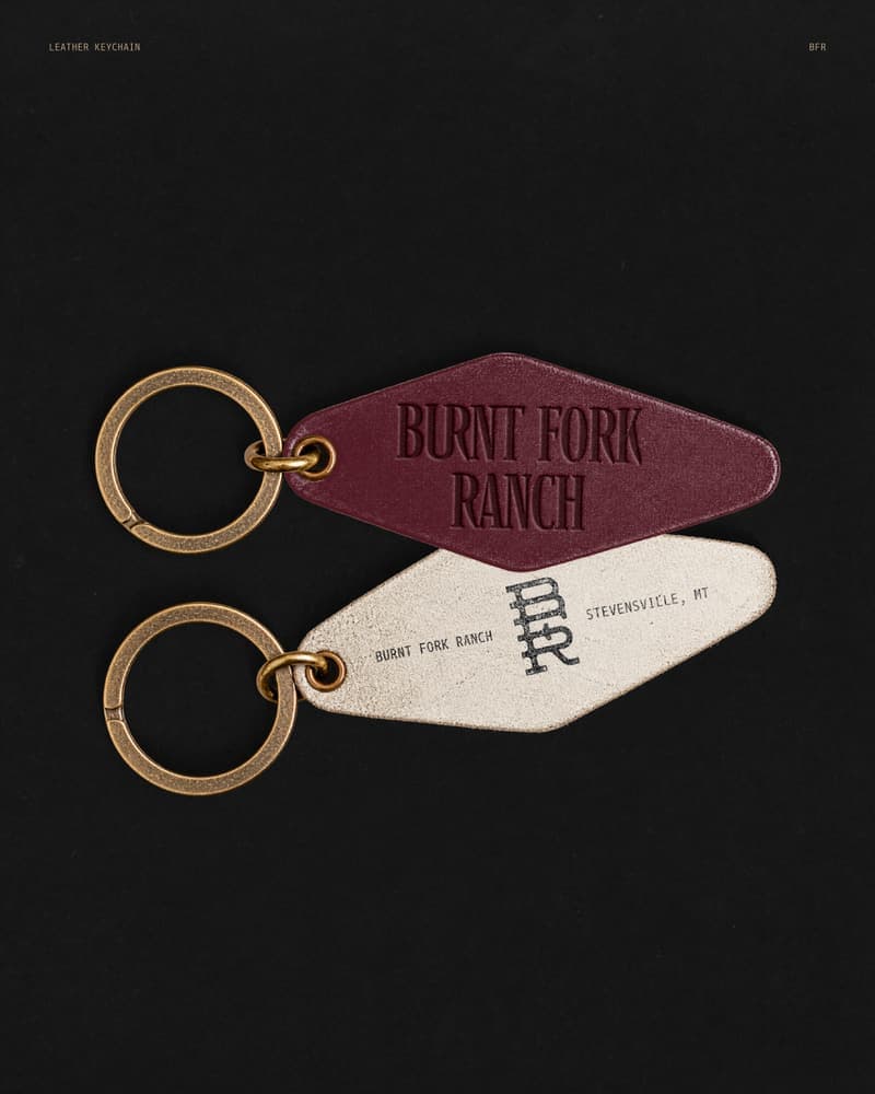 Burnt Fork Ranch leather key fobs