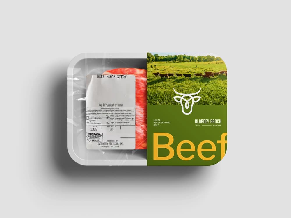 Blarney Ranch beef packaging