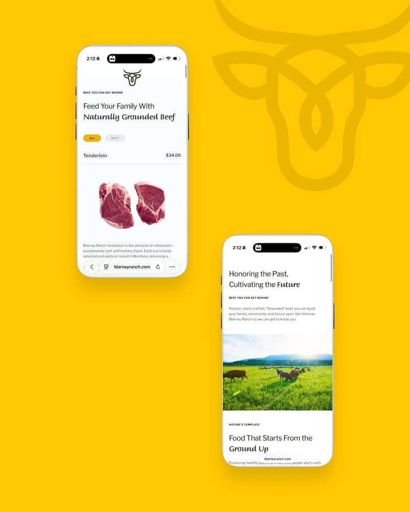Blarney Ranch site on phones