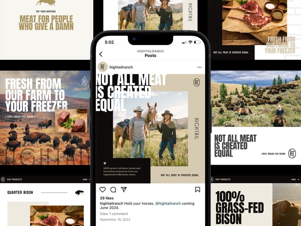 Hightail Ranch website and social