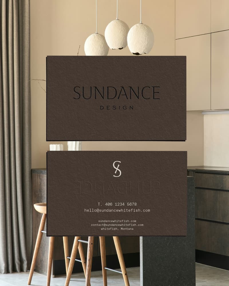 Sundance business cards in a kitchen
